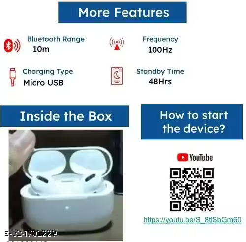 Airpod Pro - A True Wireless Bluetooth Headphone and Earphone